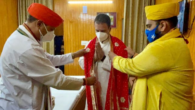 Rahul treks 14 km to Vaishno Devi: A look at some of his other temple visits Rahul treks 14 km to Vaishno Devi: A look at some of his other temple visits