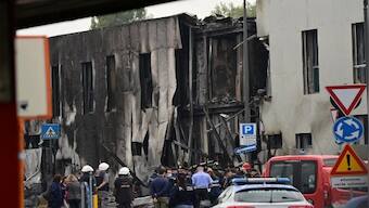 Small plane crashes into building in Italy's; all eight aboard reported dead