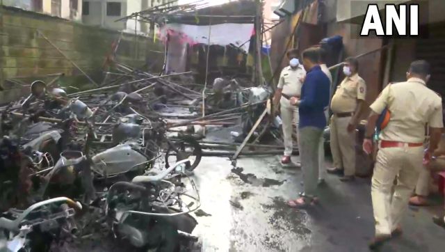 Fire breaks out at residential society in Mumbai's Kurla area, at least 20 bikes gutted Fire breaks out at residential society in Mumbai's Kurla area, at least 20 bikes gutted