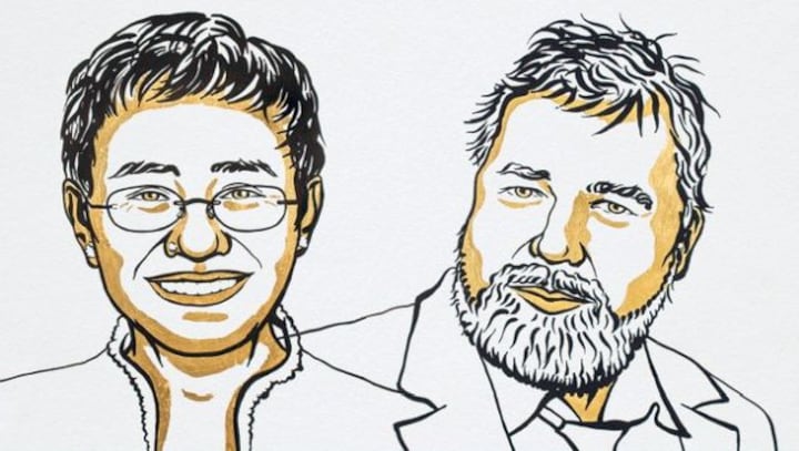 Philippines journalist Maria Ressa and Russia's Muratov win 2021 Nobel Peace Prize