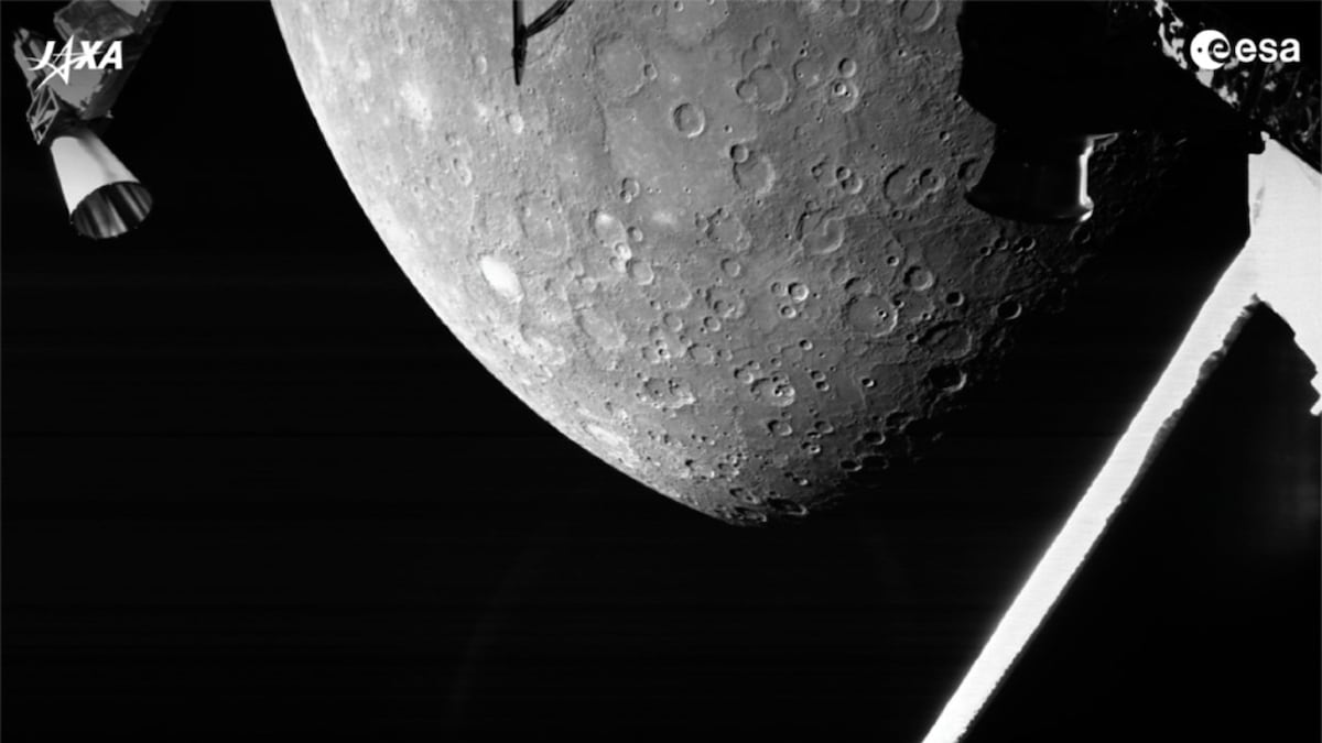 Joint Euro-Japan spacecraft BepiColombo got its first view of Mercury, completed one of six flybys