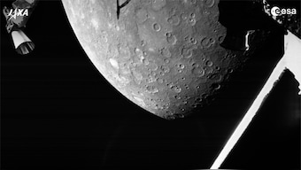 Joint Euro-Japan spacecraft BepiColombo got its first view of Mercury, completed one of six flybys