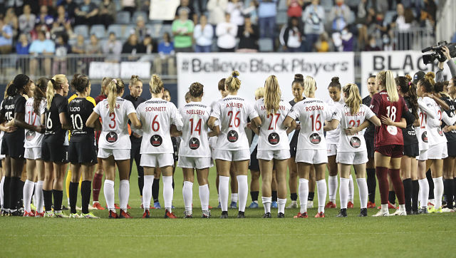 National Women's Soccer League: Washington Spirit, Gotham FC players halt play in 'solidarity' moment National Women's Soccer League: Washington Spirit, Gotham FC players halt play in 'solidarity' moment