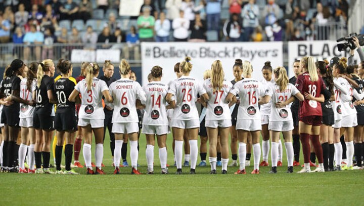 National Women's Soccer League: Washington Spirit, Gotham FC players halt play in 'solidarity' moment