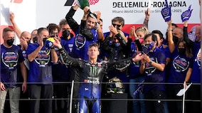 Fabio Quartararo wins first MotoGP title after Francesco Bagnaia crashes out at Emilia-Romagna GP