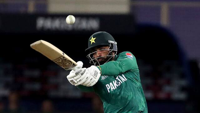 His side needing 24 runs from the last two overs, Asif Ali (25 off 7 balls) finished the job in 19th over, hitting four sixes off Karim Jannat. AP 