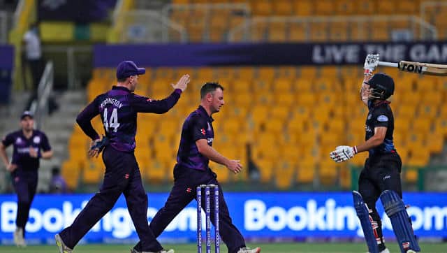 Less than four overs later, Chhris Greaves saw off Zane Green for nine runs. AP 