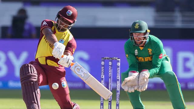 Temba Bavuma won the toss and South Africa opted to field. Evin Lewis (56) made a strong start with Lendl Simmons, with the due forging a 73-run partnership for the first wicket. AP 