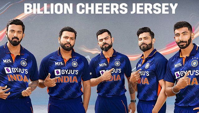 T20 World Cup 2021: Billion Cheers, fan-inspired Team India jersey for tournament unveiled T20 World Cup 2021: Billion Cheers, fan-inspired Team India jersey for tournament unveiled