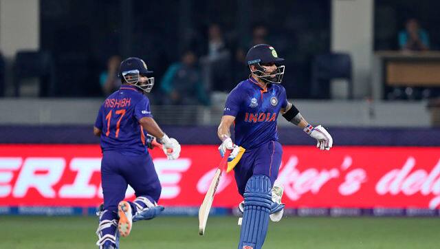 Virat Kohli and Rishabh Pant (39) forged a 53-run stand for the fourth wicket before the former was dismissed. Kohli later went onto forge a 41-run stand with Ravindra Jadeja, that would enable India post 151/7 from 20 overs. AP 