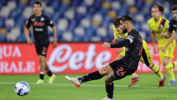 Serie A: Lorenzo Insigne penalty brace against Bologna takes Napoli back to league table peak