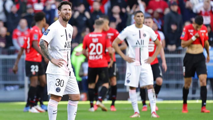 Ligue 1: PSG slump to 1st defeat of season at Rennes as Messi, Neymar and Mbappe fire blanks