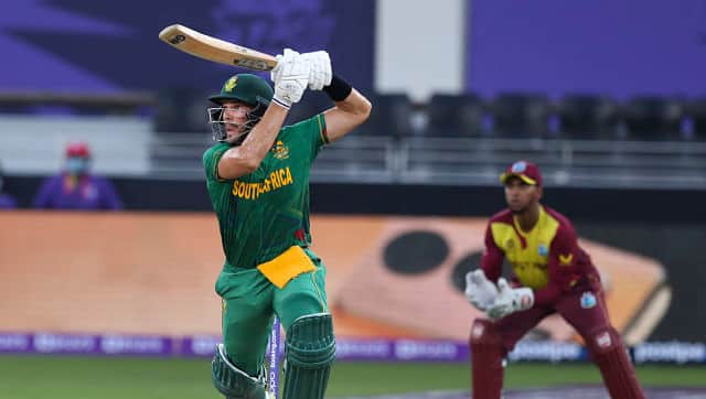 Aiden Markram registered his fifth T20I half-century, with the milestone coming in just 25 balls. South Africa eased to their first victory of the tournament in 18.2 overs. AP 