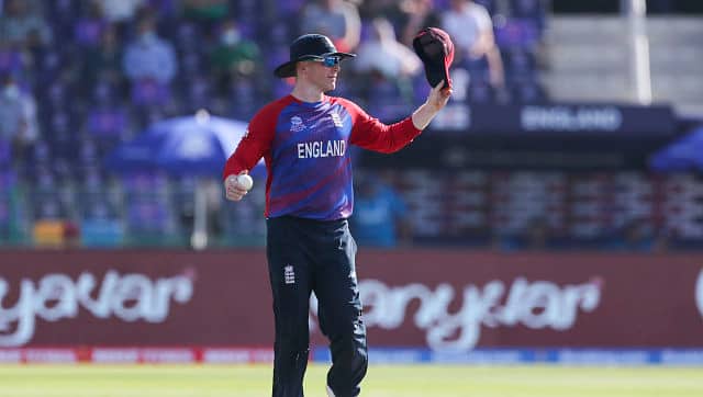 England dished out a thoroughly clinical display with both bat and ball to steamroll Bangladesh by eight wickets in a Super 12 match of the T20 World Cup. AP 