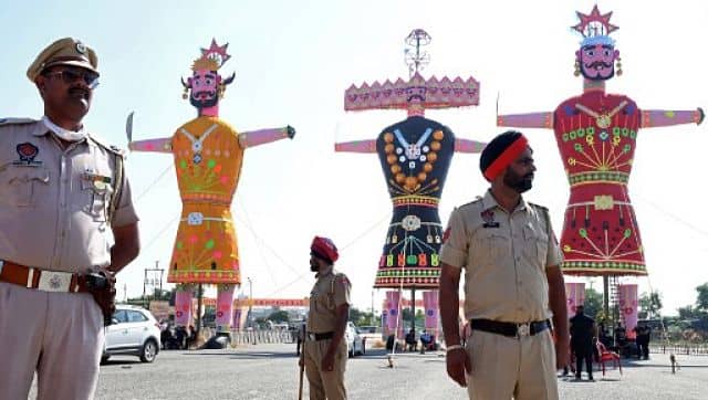 Dussehra marks the end of Navratri festival, and the burning of Ravan is performed to celebrate the victory of good (Ram) over evil (Ravan). AFP 