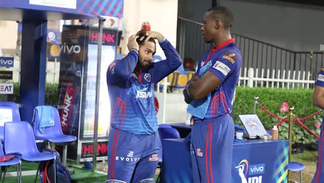 Delhi Capitals skipper Rishabh Pant and Kagiso Rabada after their narrow loss at the hands of Kolkata Knight Riders. Sportzpics