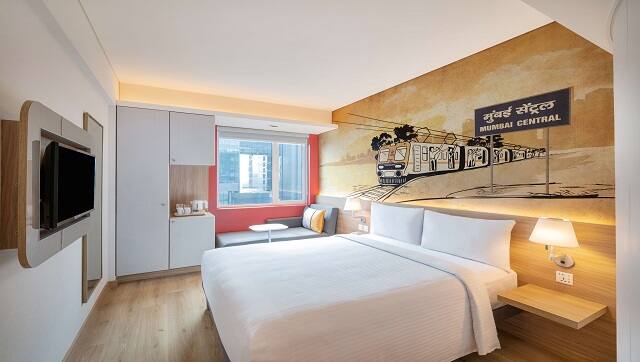 Ibis adapts local motifs like the Mumbai local train for the look and design of their hotel rooms in Vikhroli