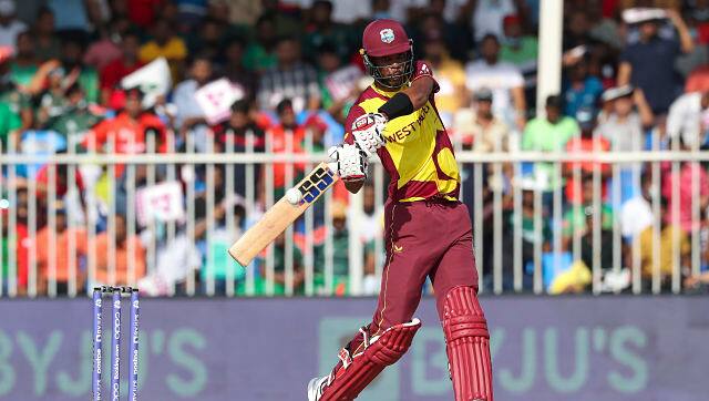 Roston Chase was handed his T20I debit, and impressed with a 46-ball 39 which included two fours. AP 