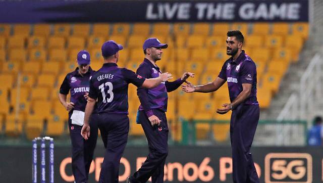 The chase wasn’t as smooth as Namibia would have expected. Scotland’s Safyaan Sharif got rid of Michael van Lingen in the sixth over. AP 