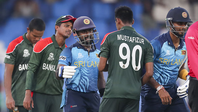 T20 World Cup 2021 Photos: Sri Lanka ride on Charith Asalanka's unbeaten 80 to edge past Bangladesh T20 World Cup 2021 Photos: Sri Lanka ride on Charith Asalanka's unbeaten 80 to edge past Bangladesh