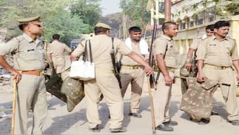 Police use water cannon to stop BJP activists  during protest against SSC scam