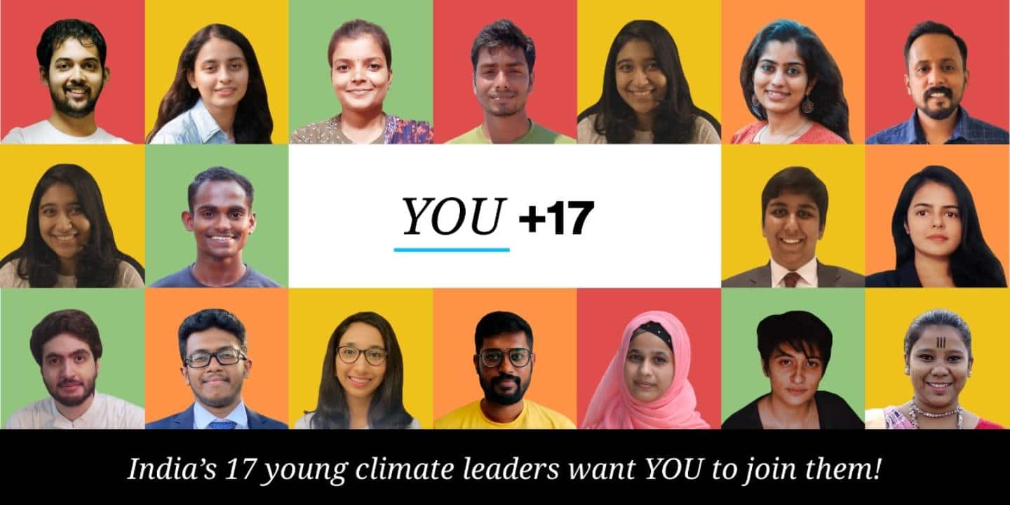 The 17 Indian youth climate leaders to take part in UN’s new campaign. Image credit: UN 