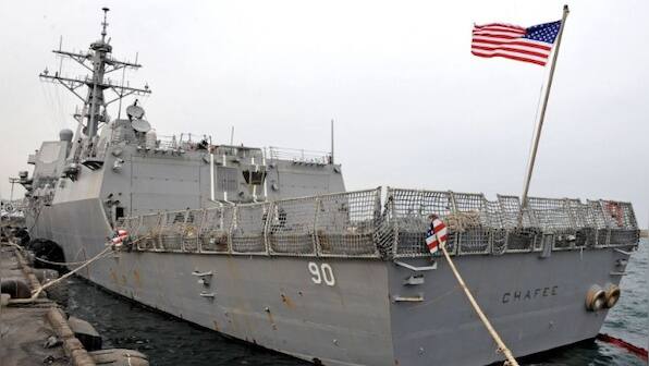 Russia says its warship prevented US destroyer entering its waters; Washington denies claim