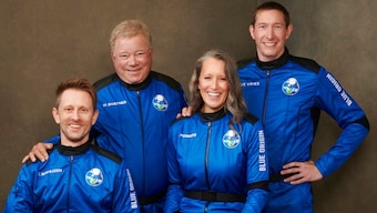 William Shatner, Hollywood’s Captain Kirk, blasts into space on rocket built by Jeff Bezos