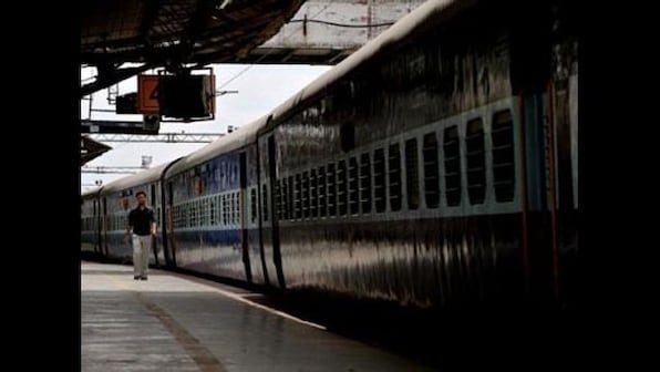 Watch: 50-year-old woman trying to board moving train slips, lady RPF constable saves her in time