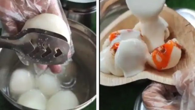 Man makes rasgulla chaat with spices and tamarind chutney; internet users cringe Man makes rasgulla chaat with spices and tamarind chutney; internet users cringe