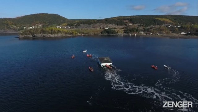 Canadian couple uses boats to shift their home to new spot; check out viral video here Canadian couple uses boats to shift their home to new spot; check out viral video here