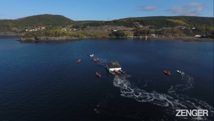 Canadian couple uses boats to shift their home to new spot; check out viral video here