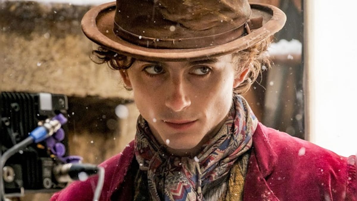 Timothee Chalamet dons iconic velvet topcoat for Willy Wonka first look in upcoming prequel