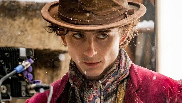 Timothee Chalamet dons iconic velvet topcoat for Willy Wonka first look in upcoming prequel Timothee Chalamet dons iconic velvet topcoat for Willy Wonka first look in upcoming prequel