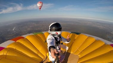 Over 3,600 metres in 1.5 hours: French man sets new world record for standing on hot air balloon