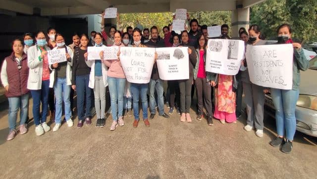 Scenes outside the Government Medical College in Amritsar. News18
