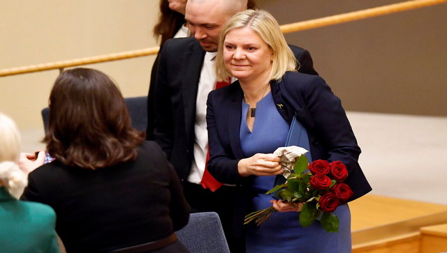 Sweden's parliament approves Magdalena Andersson as the country's first female prime minister Sweden's parliament approves Magdalena Andersson as the country's first female prime minister