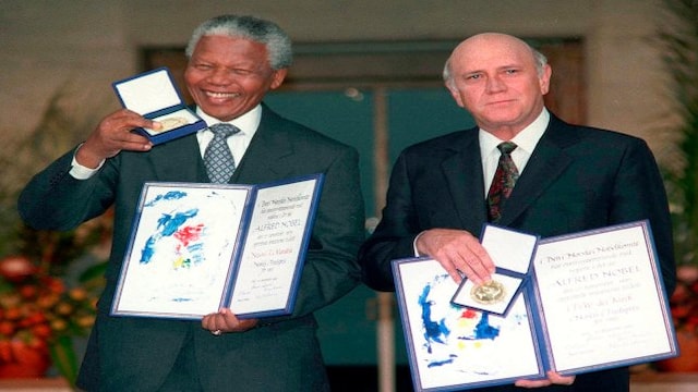 South Africa's last apartheid president De Klerk, who shared Nobel ...