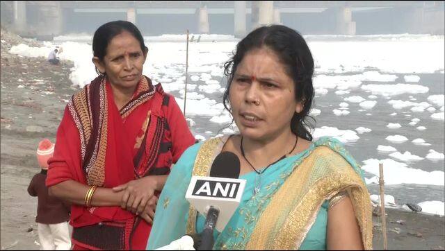 We know that the Yamuna river water is dirty and it could be hazardous. But there is no option as prayers are offered to the Sun god while standing in flowing waters of a river, says a devotee at the Yamuna ghat near Kalindi Kunj. Photo ANI
