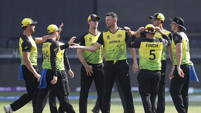 Australia opted to bowl and their plan worked out perfectly fine. Josh Hazlewood picked two wickets to finish with figures of 2/8 from two overs. AP 
