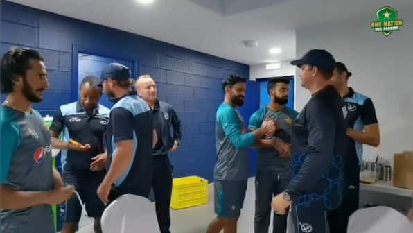 Watch: Pakistan team visits Namibia’s dressing room post-match to congratulate them, earns praise online