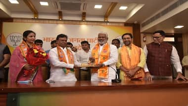 Subhash Pasi joins BJP after SP expels him for 'anti-party' activities; wife follows suit