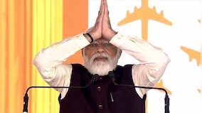 Prime Minister Narendra Modi lays foundation stone of Jewar Airport