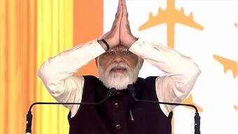 Prime Minister Narendra Modi lays foundation stone of Jewar Airport