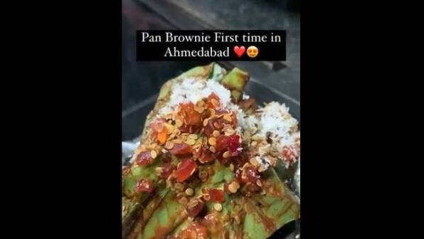 Ahmedabad eatery serving brownie topped with paan divides social media; watch viral video here