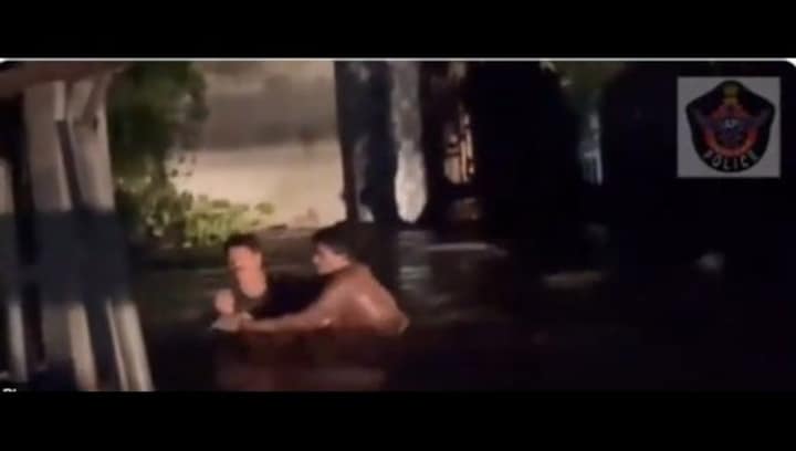 Cop rescues priest in Andhra Pradesh by jumping into gushing flood waters; watch viral video here