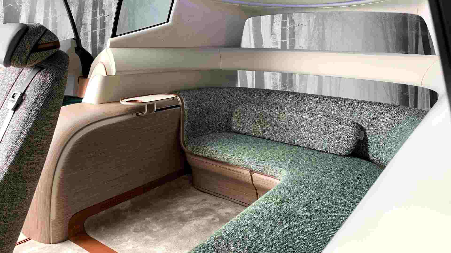 Traditional third row makes way for curved sofa-style seating. Image: Hyundai
