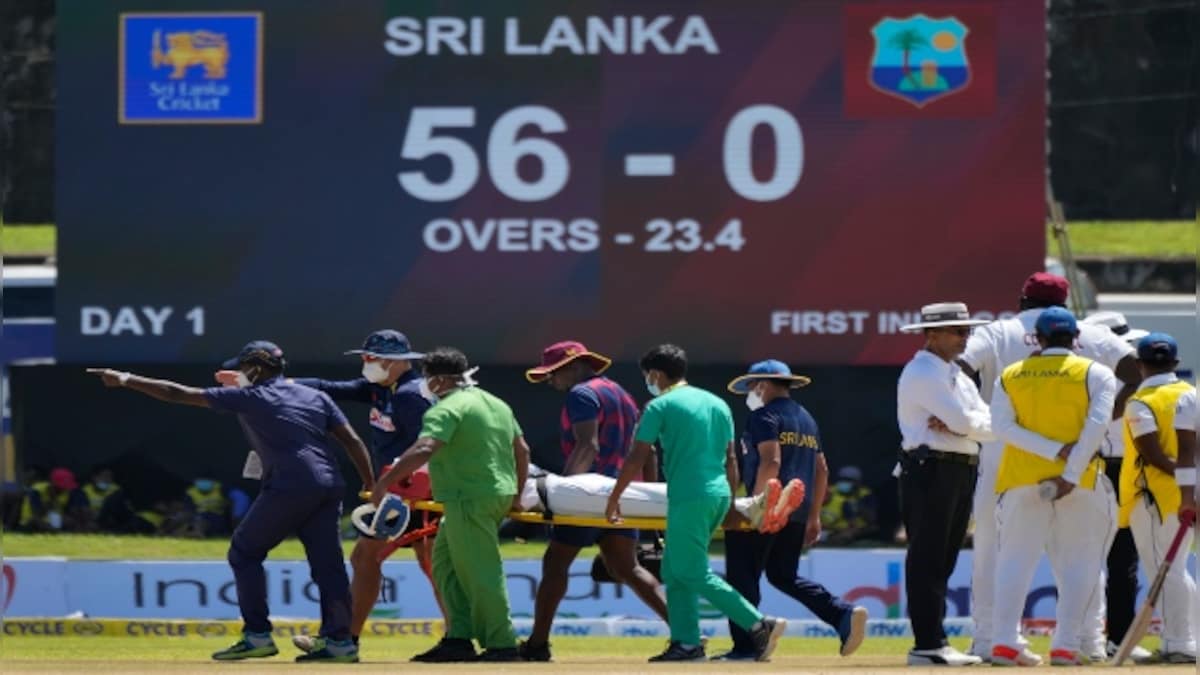 Sri Lanka vs West Indies: Jeremy Solazano taken to hospital after suffering blow to helmet while fielding