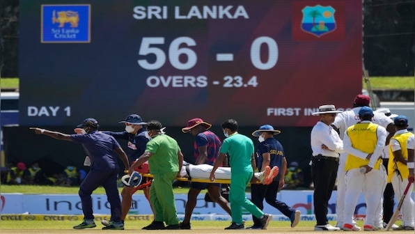 Sri Lanka vs West Indies: Jeremy Solazano taken to hospital after suffering blow to helmet while fielding