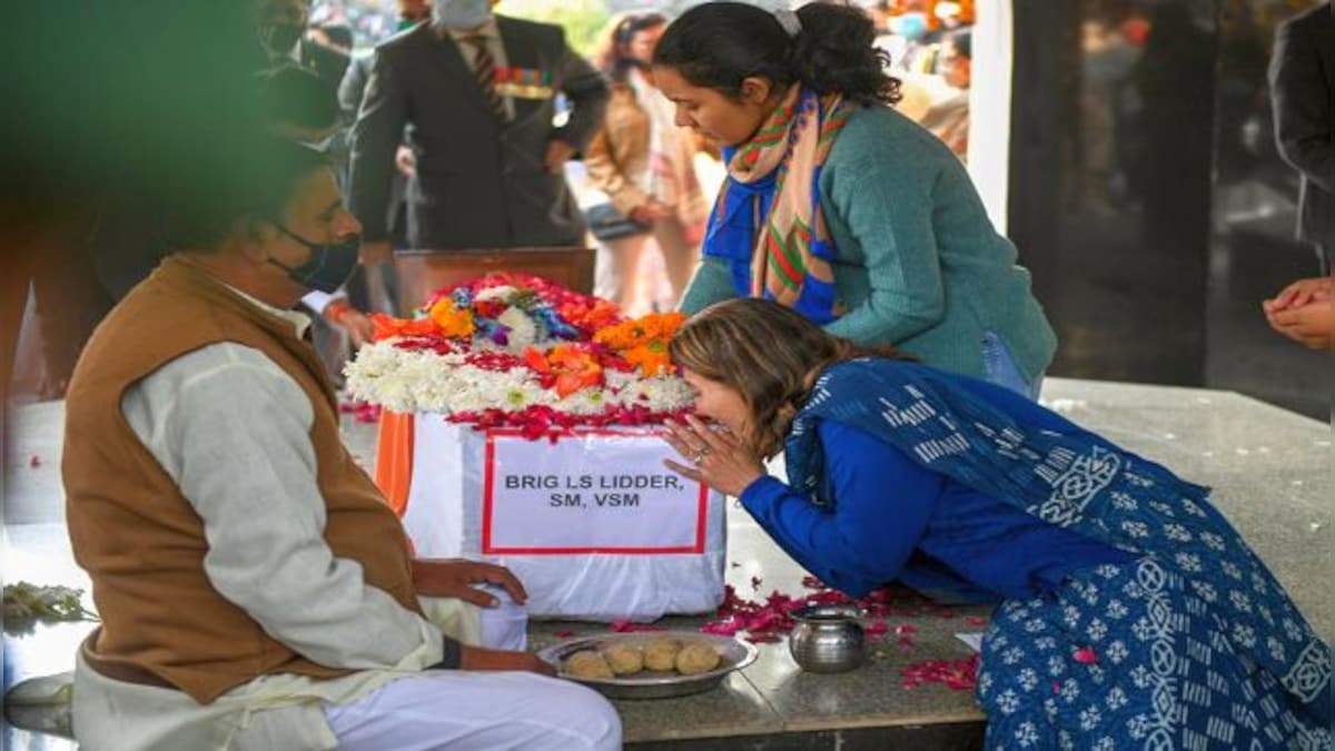 'My hero, my biggest motivator': Brigadier LS Lidder's wife and daughter bid him a teary adieu